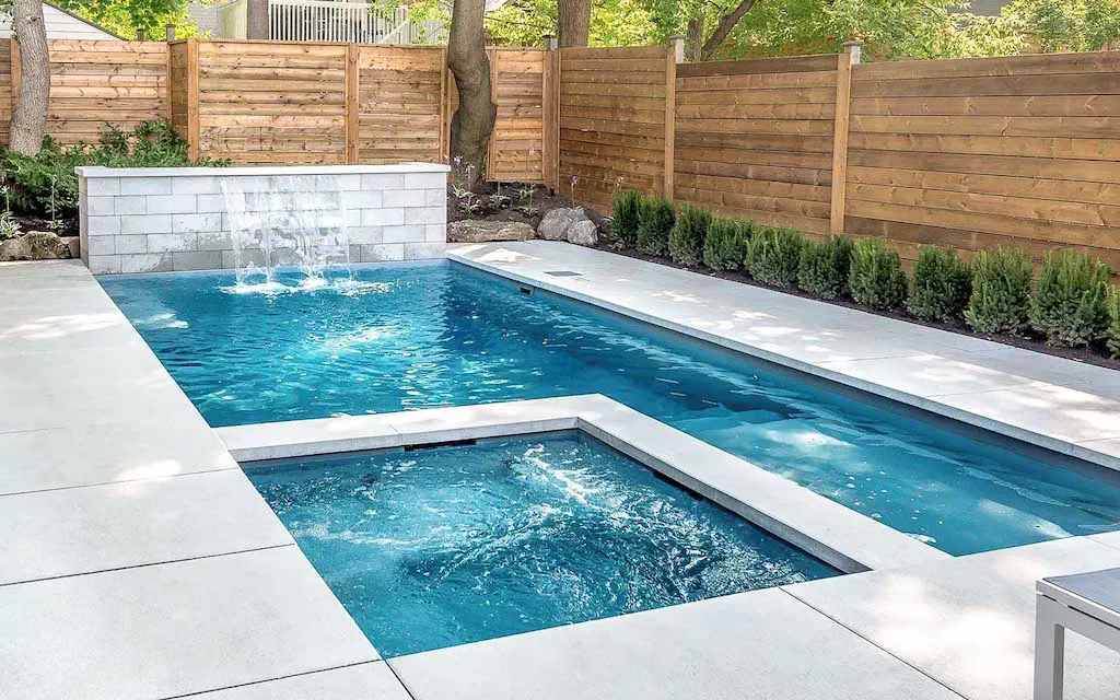 Loy's Pools is pleased to showcase the Leisure Pools Limitless fiberglass swimming pool