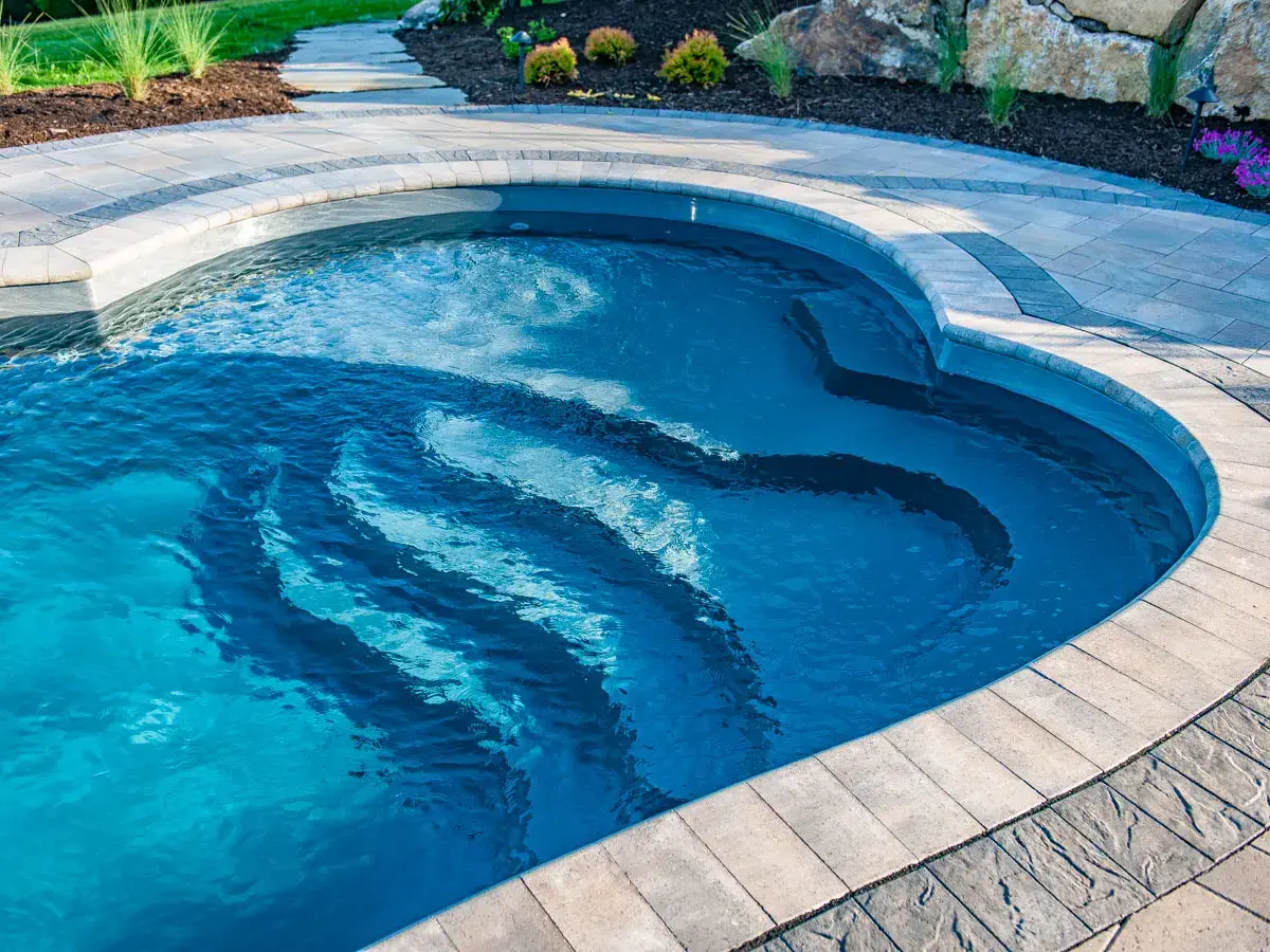 Loy’s wins award for outstanding fiberglass backyard pool installation in Clinton, Tennessee.